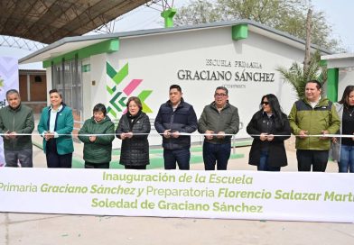 RICARDO GALLARDO IMPULSA LA EDUCACIÓN EN SOLEDAD DE GRACIANO SÁNCHEZ CON ENTREGA DE NUEVA PRIMARIA Y PREPARATORIA