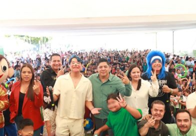 RICARDO GALLARDO FESTEJA A NIÑEZ DE VILLA DE POZOS CON JUGUETES Y NUEVA ÁREA RECREATIVA