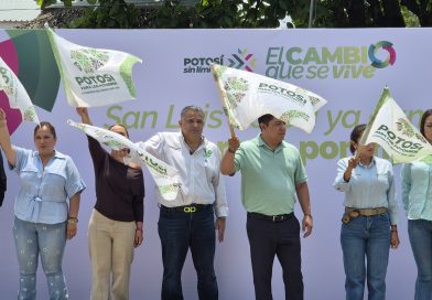 DAVID MEDINA Y RICARDO GALLARDO DAN BANDERAZO A OBRAS VIALES DE GRAN IMPACTO EN CIUDAD VALLES