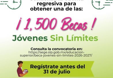 ÚLTIMOS DÍAS PARA SOLICITAR BECAS JÓVENES SIN LÍMITES